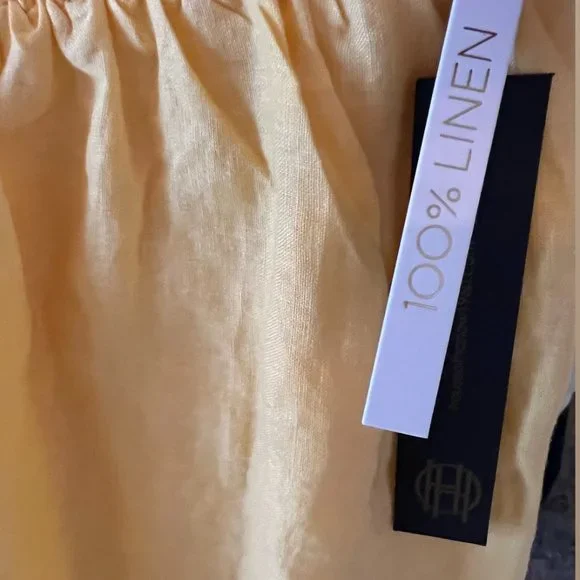 House of Harlow 1960 Sunset Yellow LINEN Dress size XS worn once! Huge markdown! - Picture 4 of 5